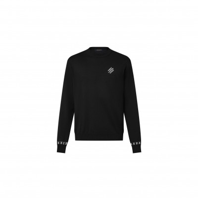 LOUIS VUITTON LONG-SLEEVED COTTON CREW NECK TOP 1AFQSR